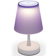 TW Lighting LED Table Lamp Dimmable Lamp for Bedroom Nightstand with USB Charging Port Purple