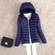 thumbnail image 1 of Chaqueta ajustada de estilo coreano de talla grande para mujer, chaqueta corta con capucha para otoño e invierno, 1 of 6