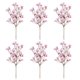 thumbnail image 1 of Xiao Hua Ramo de flores de durazno artificiales de 16 pulgadas, rama corta de flor de durazno artificial, decoración del hogar, flor falsa, rosa (6 piezas), 1 of 5