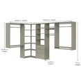 thumbnail image 3 of Easy Track Wood Laminate Ultimate Corner Closet Oranizer, 3 of 8