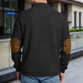 thumbnail image 5 of Uikmnh Men's Sweatshirts, Long Sleeve Solid Color Casual Stand Collar Pullover Sweater Comfortable Loose Fit Crewneck Versatile Daily Wear,S, 5 of 5