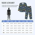thumbnail image 4 of Lsque Festive Cats and Trees Pattern Long Sleeve Pajama Set for Men - Soft 2-Piece Sleepwear and Loungewear Set with Pockets, Comfy Nightwear-Small, 4 of 7