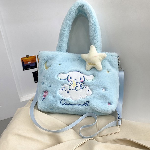 Bolsa de felpa Kawaii Sanrios de 5 estilos, 26cm, Kuromis My Melodies Cinnamorolls, bolsos de Anime, mochila rellena de Hello KT Kitties