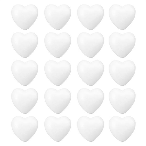 BRIGHTFUFU 20 piezas espumas en forma de corazón, modelo de espuma en forma de corazón, modelo en forma de corazón