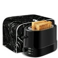 thumbnail image 6 of Yuyamidu Black Marble Stripes Toaster Cover 2 Slice Wide Slot Bread Maker Cover Dustp Cover Stain Resistant Kitchen Broiler Appliance Organizer Holder with Top Handle, 6 of 7