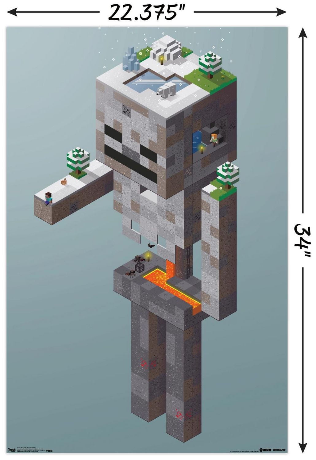 Minecraft - Skeleton Tundra Wall Poster, 22.375" x 34"