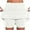 White, variant on Womens Pants Solid Color Mid-waist Skirt Pants Sports Casual Shorts Bottoming Skirt Skorts