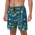 thumbnail image 2 of Uemuo Modern Excavator Pattern Mens Swim Trunks Quick Dry Board Shorts with Mesh Lining, Stretch Beach Shorts Quick Dry No-Chafing Board Shorts-3X-Large, 2 of 9