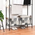 thumbnail image 3 of Yayeee Foldable Storage Basket for Shelves with Handles Waterproof Cloth Bins, Gray Cute Cats, 3 of 7