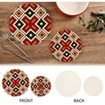thumbnail image 4 of SKYSONIC Summer Colorful Pot Holders Trivets, 2 Pcs Heat Resistant Trivets,Traditional Style Cotton Thread Weave Mats for Hot Pads Pans Pot Bowl Teapot for Kitchen Decor, 4 of 7