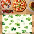 thumbnail image 2 of Amarainy Clover Pattern Linen Table Mats Set of 4 for Home Kitchen Table Decor 12x18 inch, 2 of 5