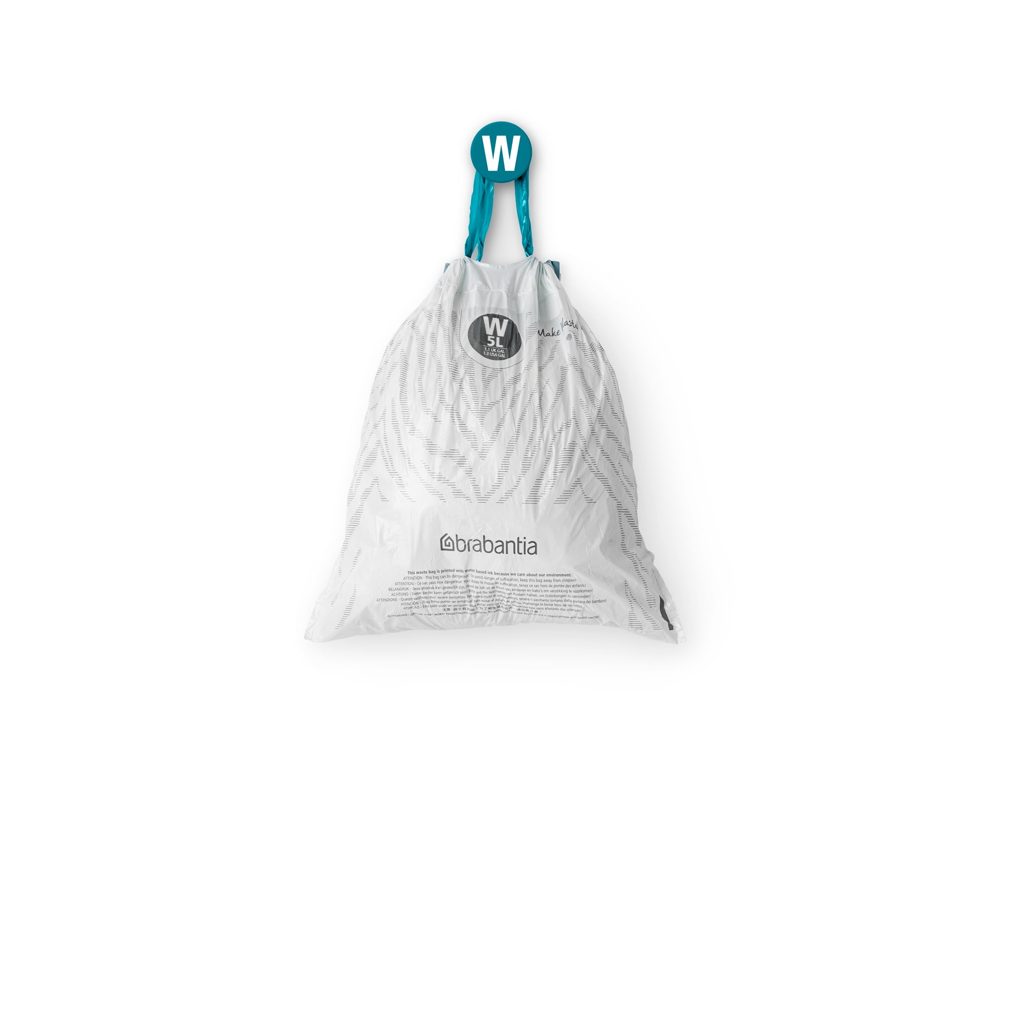 PerfectFit Trash Bags, Code W, 1.3 Gallon (5L), 200 Trash Bags
