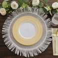 thumbnail image 5 of Efavormart 10 Pack White Plastic Dinner Plates With Beige Gold Spiral Rim, 10" Round Disposable Party Plates, 5 of 11