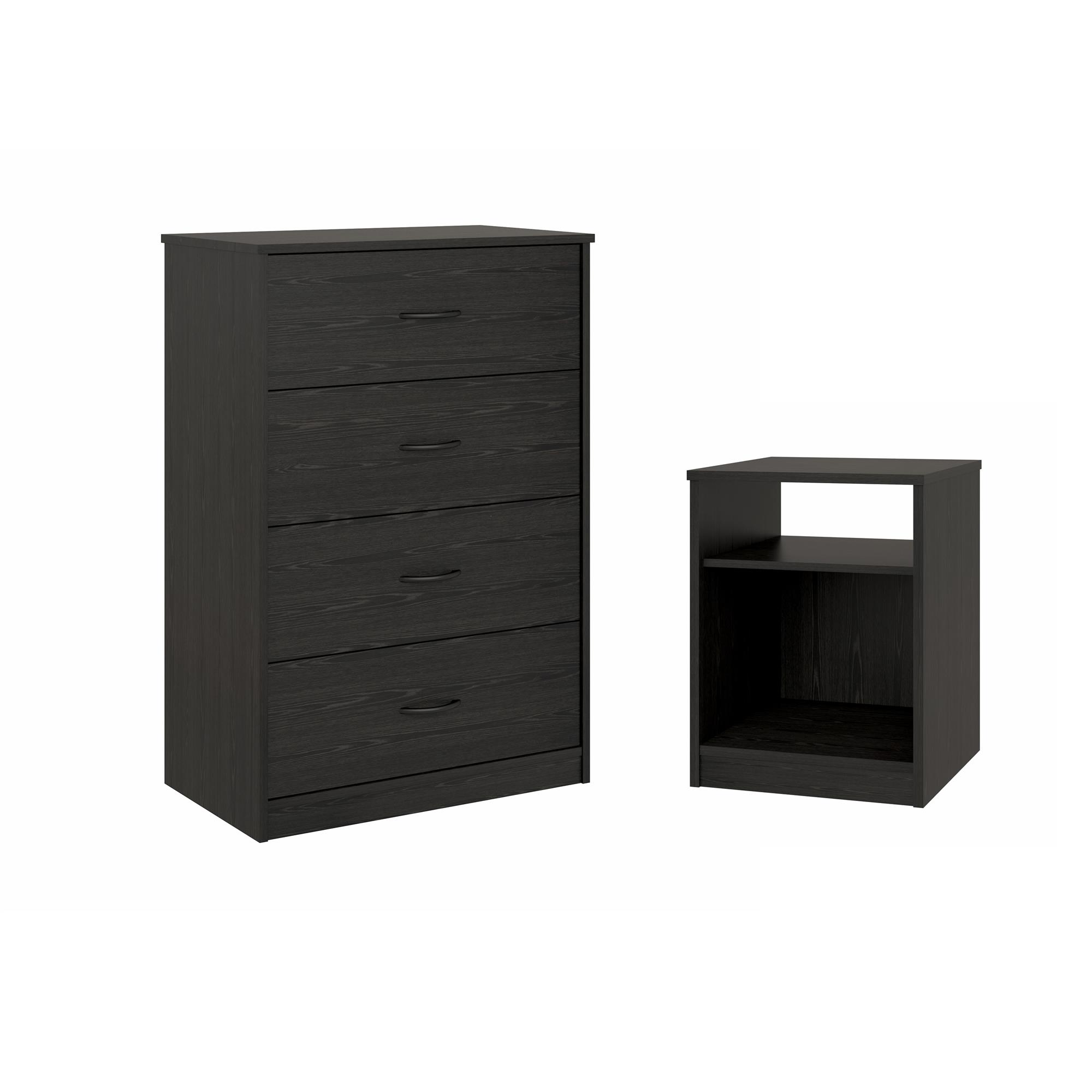 Mainstays Classic Open Shelf Nightstand, Espresso - Walmart.com