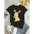 thumbnail image 4 of Casual Women'S Fashion T-Shirt Round Neck with Animal Pattern Polyester for Leisure Wear, 4 of 8