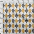 thumbnail image 3 of oneOone Cotton Cambric Gray & Yellow Fabric Check Argyle Diy Clothing Quilting Fabric Print Fabric By Yard 42 Inch Wide, 3 of 5