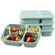 thumbnail image 1 of 4 envases plásticos del almuerzo de la preparación de la comida de los paquetes con 3 compartimentos, caja reutilizable de Bento /niño/adultos Hy, 1 of 5