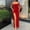 Red, variant on Tbopshirt Women's Side Slit Sleeveless Solid Ladies Slim Camis Slit Dress Evening Party Long Dresses