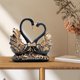 thumbnail image 4 of Figura de Cisne de Pareja, Adorno Artístico Artesanal, Estatua de Cisne Elegante, Regalo de Boda para Chimenea, Escritorio, Sala de Estar, Decoración Azul, 4 of 8