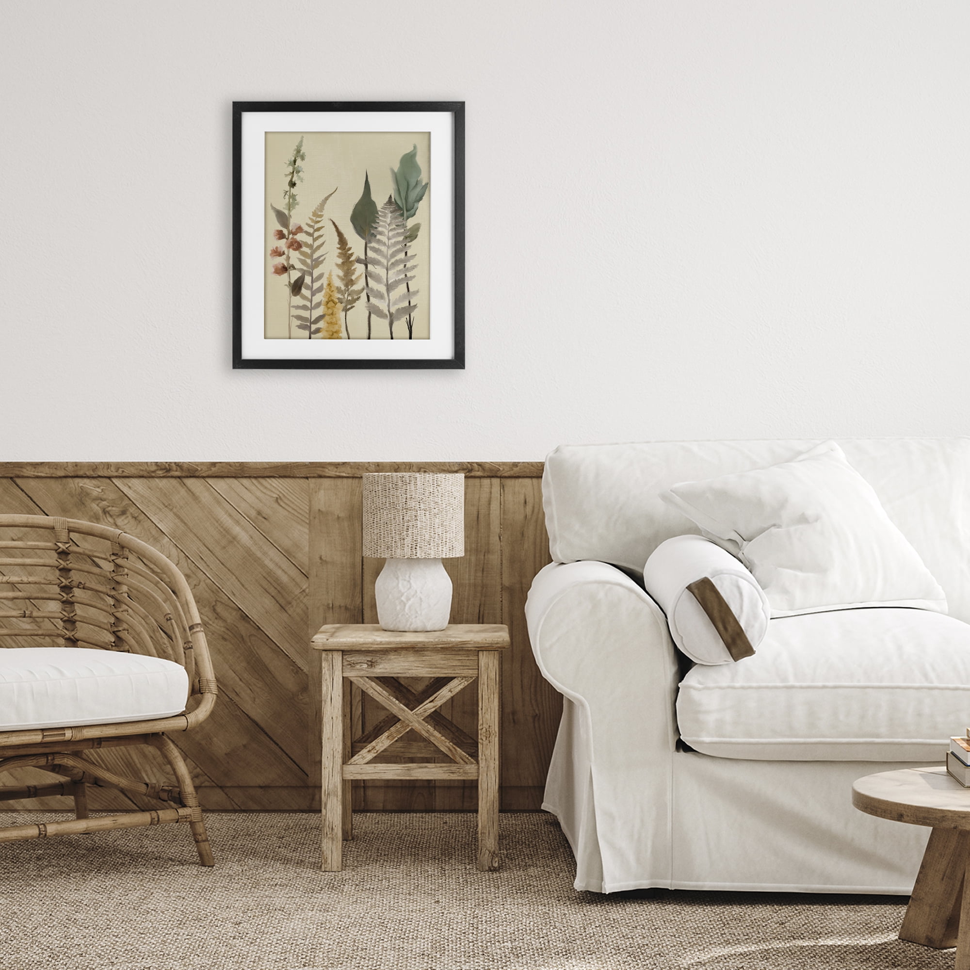 Stupell Industries Fall Botanicals Forest Ferns Black Framed Print Under Glass, design by Elizabeth Medley