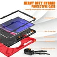 thumbnail image 3 of Dteck for Samsung Galaxy Tab S10 Ultra Case 2024 with Pencil Holder Crossbody Strap 360 Rotating Hand Strap & Stand, Rugged Case for Galaxy Tab S10 Ultra / Tab S9 Ultra/ S8 Ultra 14.6",Red, 3 of 12