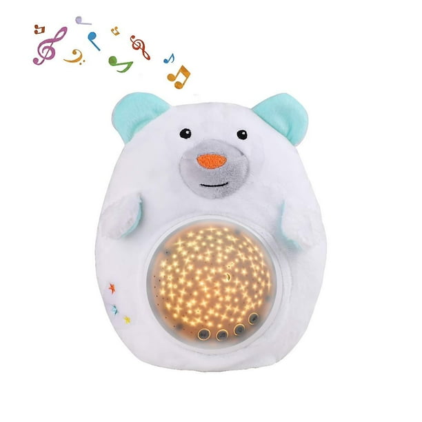 Luz nocturna de ayuda para dormir para bebés, con sistema de sonido y proyector de estrellas, juguete para dormir con canción de cuna, para recién nacidos y niños y niñas de arriba