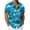 Blue, variant on Lmueinov Hawaiian Shirt for Men Button Down Summer Beach Men's and Big Men's Tropical Flower Print Short Sleeve Shirt, S-4X
