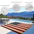 thumbnail image 3 of American Flag Outdoor Rug 5x7 Ft - Reversible Patio Rug Outdoor Camping Rugs, Vintage Red BlueUSA Flag Washable Indoor Outdoor Area Rugs, Non-Slip Outdoor Carpet Runner for Deck/Porch, 3 of 8