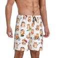 thumbnail image 2 of Logiee Kawaii Shiba Dog Print Men's Pajama Shorts with Drawstring & Pockets,Sleep Shorts for Men,Sleepwear Bottoms,Elastic Waistband Loungewear-Medium, 2 of 6