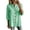 #0230-Green, variant on T Shirts for Women V Neck Button Front Stand Collar 3/4 Sleeve Tops Vertical Stripe Print Boho Tops for Women Loose Fit Vacation Breathable Tops for Women