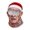 Coffee, variant on HEWUQI Unisex Santa Neck Gaiter Hat with Jolly Christmas Light Face Print at Winter Party Red One Size