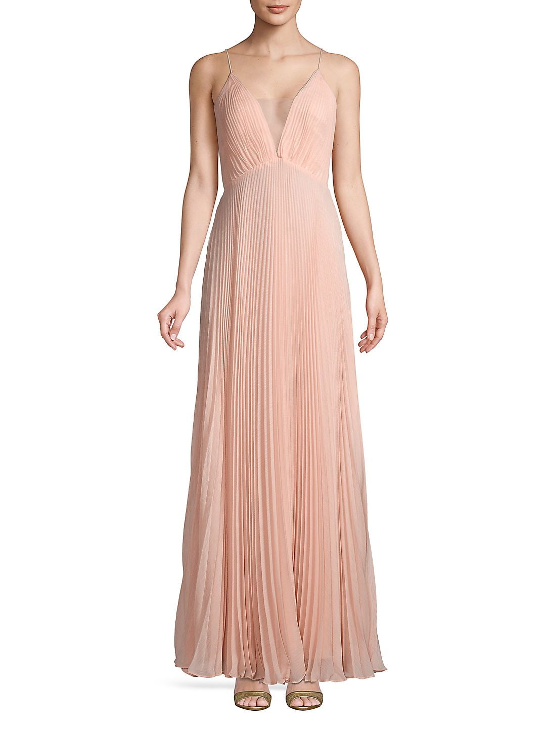 jill jill stuart blue pleated gown