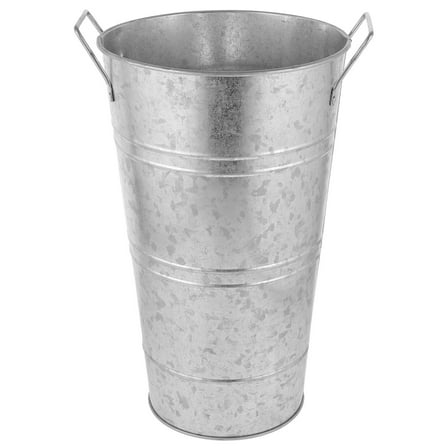 FRCOLOR Farmhouse Retro Tin Bucket 31.00X22.00X18.50CM Silver