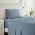 thumbnail image 5 of Nestl Twin XL Sheets Sets, 3 Piece Instantly Soft, Deep Pocket Twin XL Dorm Bedding, Stone Blue, 5 of 8