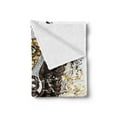 thumbnail image 2 of Tattoo Soft Flannel Fleece Blanket, American Eagle Wings Wide Open Top of Skull Carrying Brick Wall with Eye Print, Cozy Plush for Indoor and Outdoor Use, 60" x 80", Brown and White, by Ambesonne, 2 of 5