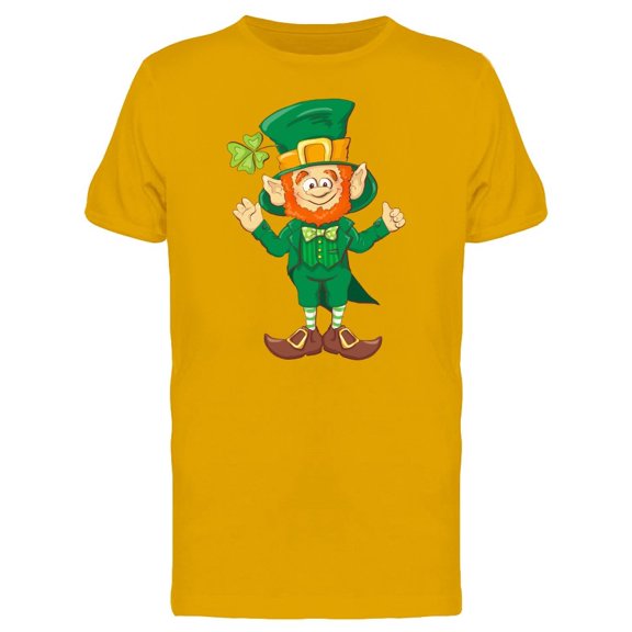 Leprechaun Thumbs Up Doodle Tee Men's -Image by Shutterstock