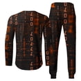 thumbnail image 5 of Wavsuf Men's Sweatsuits Set 2 piece Jogger Set for Men New Motion Digital Shirt Sweatshirt and Sweatpants Orange Size 4XL, 5 of 5