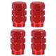 thumbnail image 1 of 4 Pcs Aluminum Alloy Car Tire Stem Caps Round Style Air Covers Tire valve cap (Red), 1 of 3