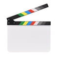 thumbnail image 4 of Graflsoa Customizable Acrylic Film Clapper Board - 30x24cm Blank Writing Area with Colorful Stripes, Durable Wooden Sticks for Film & Video Production, 4 of 7