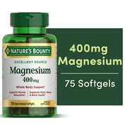Nature's Bounty Magnesium Rapid Release Softgels, 400 Mg, 75 Ct