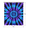 thumbnail image 5 of Blue Purple Tie Dye Pattern Shower Curtain 72"x84" ,Bathroom Decorative Shower Curtains Set with 12 Hooks,Modern Waterproof Washable Shower Curtain, 5 of 6