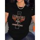thumbnail image 1 of Ms. Believer' A CHILD OF GOD, A WOMEAN OF FAITH' Print Crew Neck T-shirt, Four seasons casual short-sleeved round neck T-shirt, Women'S Clothing, 1 of 7