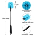 thumbnail image 3 of Toilet Brush Cleaner Heavy Duty Scrub Brush Long Handle Bathroom Cleaning Tool Ergonomic Non Slip Grip 1PCS 15in, 3 of 9