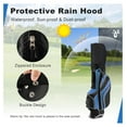 thumbnail image 3 of Golf Stand Bag, 6 Way Top Divider Golf Bag with Stand, 8 Pockets, Rain Hood & Dual Shoulder Straps, Lightweight Golf Club Bag for Driving Range, Par 3 and Executive Courses, 3 of 7