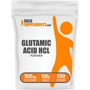 BulkSupplements L-Glutamic Acid HCl Powder - 500mg per Serving - 100 Grams (3.5 oz) - 200 Servings