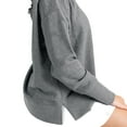 thumbnail image 5 of Women's Gameday Couture  Gray New York Jets French Terry V-Neck Pullover Sweatshirt, 5 of 7