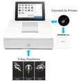 thumbnail image 4 of Syson POS White 13" Automatic Cash Drawer with Removable Coin Tray 4 Bill/ 4 Coin, RJ11 Cable, 2 Keys, Compatible POS Receipt Printer, 4 of 6