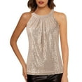 thumbnail image 1 of Playeras,Blusas y Tops,Ropa para Mujer Cultivo sin espalda Tank Top Tops de lentejuelas para mujer, sin mangas, camisola sin mangas, camiseta de chaleco de cóctel para fiesta y club (A, XXL), 1 of 5