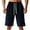 Navy, variant on Elvqul Mens Pull On Shorts Black Cargo Under $10 Elastic Waist Drawstrings Solid Shorts for Men with Pockets