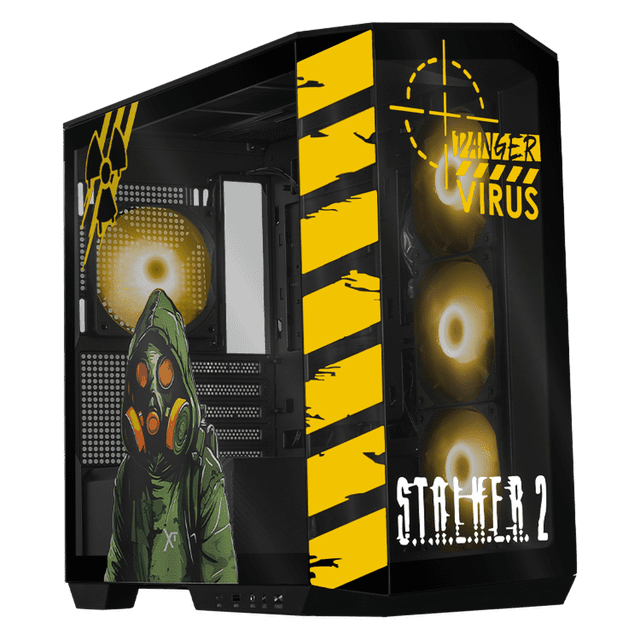 Gabinete XTREME PC GAMING Stalker 2 Skif Edition Mini Torre 4 Fan ARGB USB-C Negro CXTST100BK